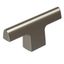 Graphite Modern T-Handle Cabinet Knob with Mounting Hardware