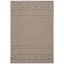 Modern Beige and Black Synthetic Indoor/Outdoor Area Rug - 5'3" x 7'7"