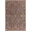 Crimson Brown and Blue Power Loomed Area Rug