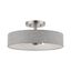 Elmhurst Modern 4-Light Semi-Flush Mount in Brushed Nickel & Shiny White