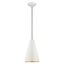 Shiny White and Gold Mini Pendant Light with Metal Shade