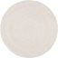 Ivory Beige Round Braided Handwoven Area Rug 5' x 5'