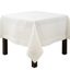 Classic Hemstitch Border Off-White Square Tablecloth