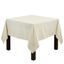 White Square Fabric Tablecloth with Stitched Line Design