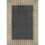 Reversible Dark Gray Stripe Synthetic 4' x 6' Outdoor Rug