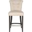 Biscuit Beige Linen and Espresso Birchwood 20" Counter Stool