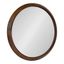 Walnut Brown 27'' Round Wooden Frame Uldrich Wall Mirror