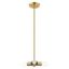 Satin Brass Mini 3-Light Industrial Chandelier