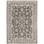 Gray Floral Motif Synthetic Stain-Resistant Area Rug 5'3" x 7'6"