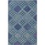 Hand-Tufted Blue Wool Rectangular Area Rug