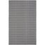 Handmade Gray Wool and Cotton 5' x 7' Rectangular Rug