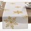 Gold Embroidered Snowflake Polyester Table Runner, 16" x 108"