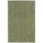 Green Flat Woven Textured Stripe Indoor/Outdoor Rug