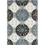 Grey and Black Hand-Tufted Wool 4' x 6' Area Rug