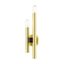 Helsinki Satin Brass and Bronze 2-Light ADA Wall Sconce