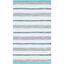 Ivory and Turquoise Handwoven Cotton Area Rug, 2' x 3'