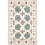 Handmade Blue Floral Wool 5' x 8' Tufted Area Rug