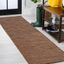 Modern Flatweave Solid Brown Synthetic Area Rug - Easy Care