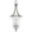 Brushed Nickel 3-Light Foyer Pendant with Seeded Glass