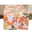 Autumn Leaves Embroidered Cotton Table Runner