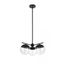 Eclipse Black and Clear Glass 3-Light Pendant