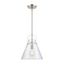 Gabby Mini Polished Nickel 1-Light Pendant with Clear Glass