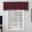 Bordeaux Red Faux Silk Blackout Valance with Beaded Tassels