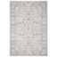 Light Grey and Cream Synthetic Floral Area Rug, 5'3" x 7'6"