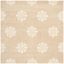 Beige and Ivory Tufted Square Wool Area Rug