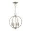 Elegant Mini 4-Light Brushed Nickel Candle Chandelier