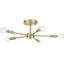 Brushed Bronze 5-Light Semi-Flush Mount Ceiling Fixture