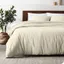 Natural Linen Full/Queen Duvet Cover Set with Pillow Shams