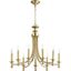 Aged Brass Crystal 9-Light Candle Chandelier