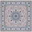 Ivory Elegance 6' Square Synthetic Non-Slip Washable Area Rug