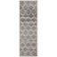 Light Grey and Ivory Geometric Synthetic Area Rug