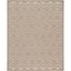 Natural Beige Diamond Flatweave 8' x 10' Indoor Outdoor Rug