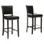 Aries Black Faux Leather Modern Barstool with Silver Nailhead Trim - Set of 2