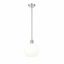 Sleek Mid-Century Modern Polished Nickel Globe Pendant Light