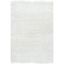 Ivory Rectangular Braided Shag Area Rug with Tassels