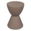 Taupe Round Ribbed Plastic Side Table