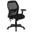 Ergonomic Mid-Back Black Mesh Executive Swivel Chair with Adjustable Arms