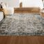 Hiero Cream and Terra Persian Border 8' x 10' Washable Rug