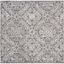 Harmonious Hues Hand-Tufted Wool Abstract 6' Square Rug in Grey