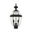 Monterey Elegance 2-Light Black Brass Outdoor Post Lantern with Clear Beveled Glass