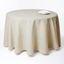 Natural Poly-Linen Blend Round Tablecloth