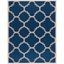 Navy and Beige Synthetic Rectangular Indoor/Outdoor Rug