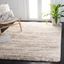 Ivory Beige 8' Square Shag Area Rug with Non-Slip Synthetic Fibers