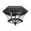 Colonial Bronze 3-Light Outdoor Flush Mount with Clear Beveled Glass