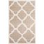 Wheat and Beige Geometric Synthetic 5' x 8' Easy-Care Area Rug