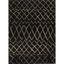 Modern Moroccan Black Synthetic 5'3" x 7'3" Rectangular Area Rug